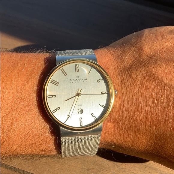 Skagen Other - Skagen men’s watch, two tone gold silver
